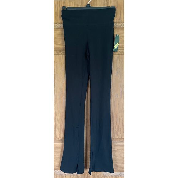 NWT Wild Fable Size XXS Black Flared Split Hem Leggings/Yoga Pants Inseam 31” - Picture 2 of 3